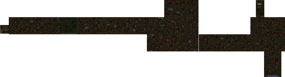 Thumbnail for a map of Old Forest for the SNES game The Lord Of The Rings: Volume One.