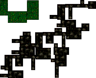 Thumbnail for a map of Troll Shaws (Dark) for the SNES game The Lord Of The Rings: Volume One.