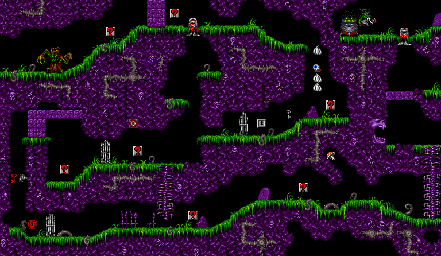 Thumbnail for a map of World 1 Area 3 (TRSH) for the SNES game The Lost Vikings II.