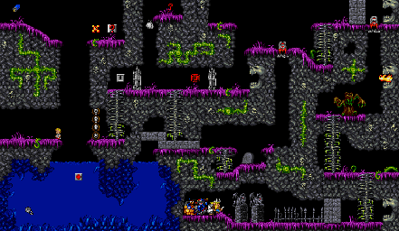 Thumbnail for a map of World 1 Area 6 (T1M3) for the SNES game The Lost Vikings II.