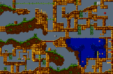 Thumbnail for a map of World 4 Area 2 (H4RD) for the SNES game The Lost Vikings II.