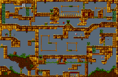 Thumbnail for a map of World 4 Area 3 (HRDR) for the SNES game The Lost Vikings II.