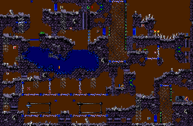 Thumbnail for a map of World 5 Area 1 (SHCK) for the SNES game The Lost Vikings II.
