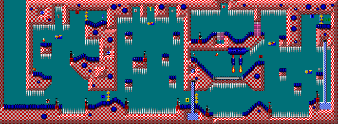 Thumbnail for a map of World 5 Area 1 (NFL8) for the SNES game The Lost Vikings.