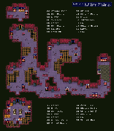 Thumbnail for a map of Old Cave 4th Level for the SNES game Lufia & The Fortress Of Doom.