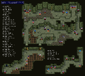 Thumbnail for a map of Old Cave 6th Level for the SNES game Lufia & The Fortress Of Doom.