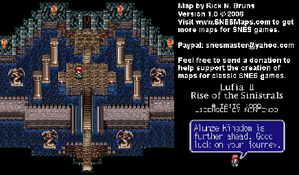 Thumbnail for a map of Shrine To Alunze Kingdom for the SNES game Lufia II: Rise Of The Sinistrals.