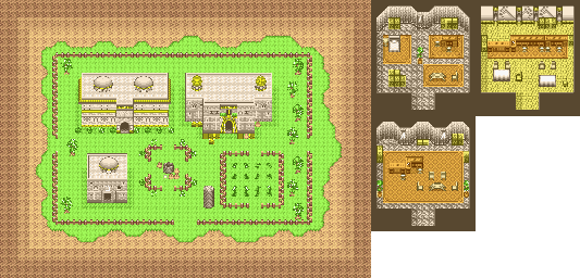 Thumbnail for a map of Village for the SNES game Magic Knight Rayearth.