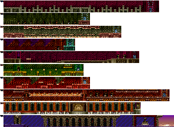 Thumbnail for a map of Floors 41-50 for the SNES game Magic Sword.