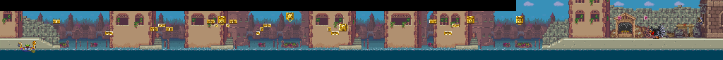 Thumbnail for a map of Stage 1: River Village Area 2 for the SNES game The Magical Quest 3: Starring Mickey & Donald.