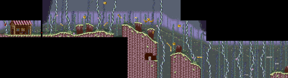 Thumbnail for a map of Stage 2: Fungus Forest Area 1 for the SNES game The Magical Quest 3: Starring Mickey & Donald.