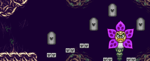 Thumbnail for a map of Stage 2: Fungus Forest Boss for the SNES game The Magical Quest 3: Starring Mickey & Donald.