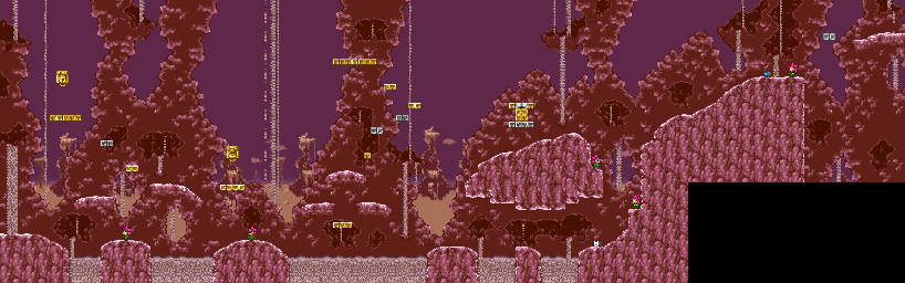 Thumbnail for a map of Stage 3: Dry Desert Area 2 for the SNES game The Magical Quest 3: Starring Mickey & Donald.