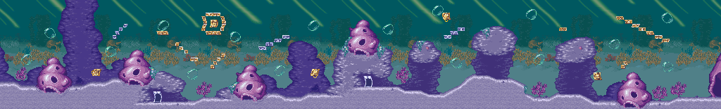 Thumbnail for a map of Stage 5: Shell Ocean Area 1 for the SNES game The Magical Quest 3: Starring Mickey & Donald.