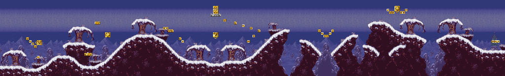 Thumbnail for a map of Stage 6: Snow Mountain Area 1 for the SNES game The Magical Quest 3: Starring Mickey & Donald.
