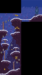 Thumbnail for a map of Stage 6: Snow Mountain Area 2 for the SNES game The Magical Quest 3: Starring Mickey & Donald.