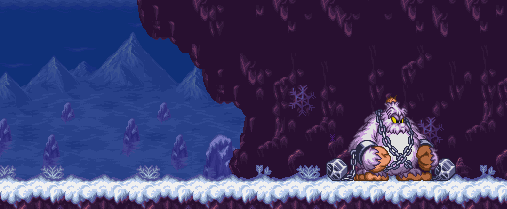 Thumbnail for a map of Stage 6: Snow Mountain Boss for the SNES game The Magical Quest 3: Starring Mickey & Donald.