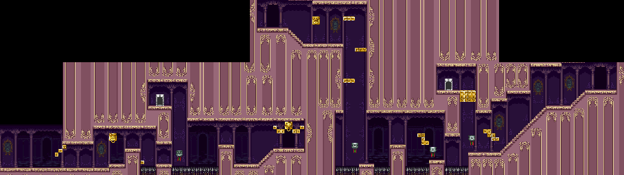 Thumbnail for a map of Stage 7: Pete's Palace Area 3 for the SNES game The Magical Quest 3: Starring Mickey & Donald.
