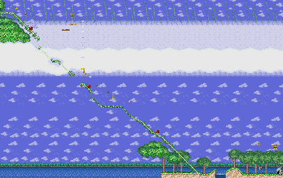 Thumbnail for a map of Stage 1: Treetops Area 2 for the SNES game The Magical Quest: Starring Mickey Mouse.