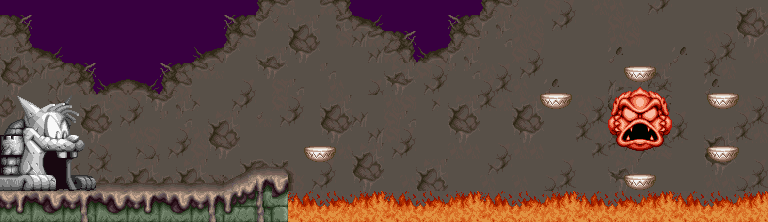 Thumbnail for a map of Stage 3: Fire Grotto Boss for the SNES game The Magical Quest: Starring Mickey Mouse.
