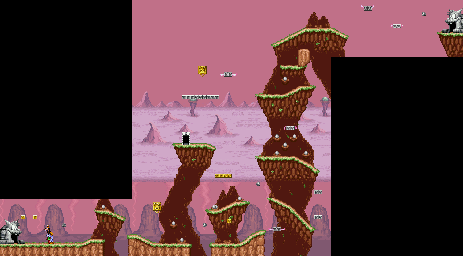 Thumbnail for a map of Stage 4: Pete's Peak Area 1 for the SNES game The Magical Quest: Starring Mickey Mouse.