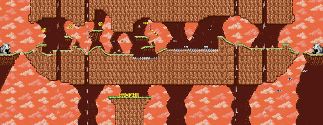 Thumbnail for a map of Stage 4: Pete's Peak Area 2 for the SNES game The Magical Quest: Starring Mickey Mouse.