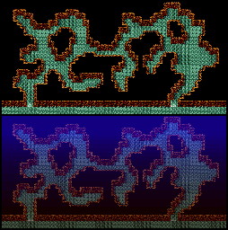 Thumbnail for a map of Border Cavern for the SNES game Magna Braban: Henreki no Yuusha.