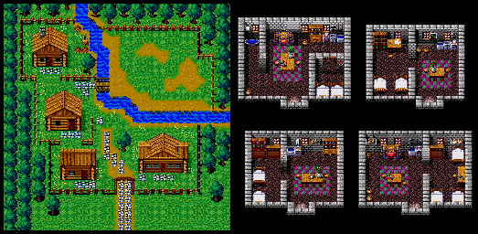 Thumbnail for a map of Carm Village for the SNES game Magna Braban: Henreki no Yuusha.