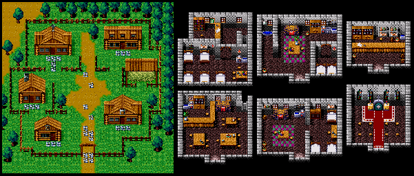 Thumbnail for a map of Kalelbo Village for the SNES game Magna Braban: Henreki no Yuusha.