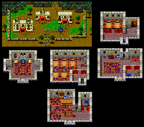 Thumbnail for a map of Medina Village for the SNES game Magna Braban: Henreki no Yuusha.