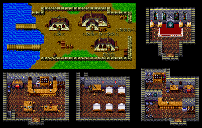 Thumbnail for a map of Port Of Dwarchi for the SNES game Magna Braban: Henreki no Yuusha.