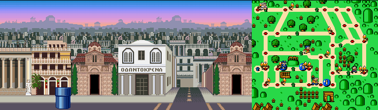 Thumbnail for a map of Athens Street 6 for the SNES game Mario Is Missing!.
