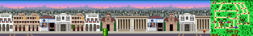 Thumbnail for a map of Athens Street 7 for the SNES game Mario Is Missing!.