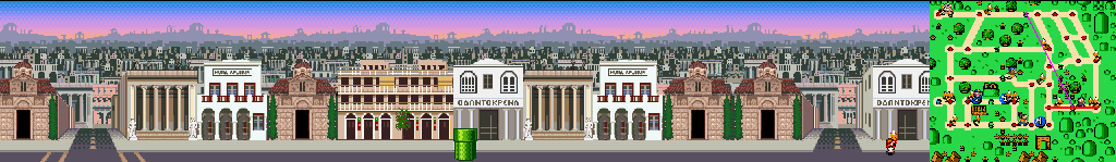Thumbnail for a map of Athens Street 8 for the SNES game Mario Is Missing!.