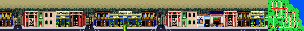 Thumbnail for a map of Buenos Aires Street 2 for the SNES game Mario Is Missing!.