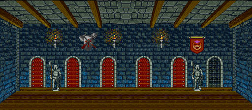 Thumbnail for a map of Castle Roy's Castle Hall for the SNES game Mario Is Missing!.