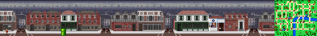 Thumbnail for a map of London Main Street for the SNES game Mario Is Missing!.