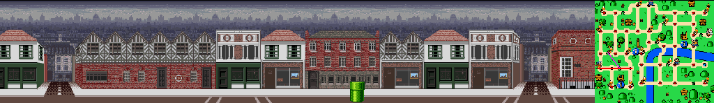 Thumbnail for a map of London Street 6 for the SNES game Mario Is Missing!.