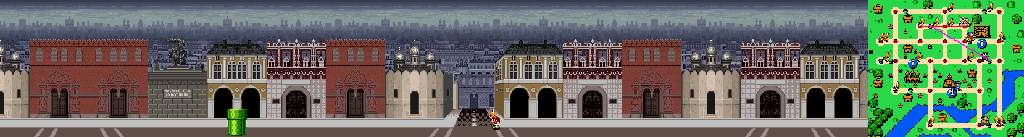 Thumbnail for a map of Moscow Street 1 for the SNES game Mario Is Missing!.