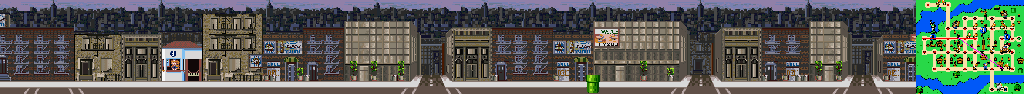 Thumbnail for a map of New York Street 4 for the SNES game Mario Is Missing!.