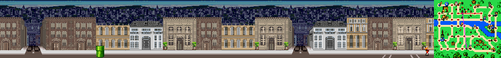 Thumbnail for a map of Paris Street 3 for the SNES game Mario Is Missing!.