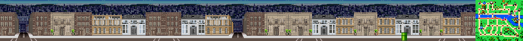 Thumbnail for a map of Paris Street 8 for the SNES game Mario Is Missing!.