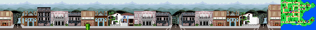 Thumbnail for a map of Rio De Janeiro Main Street for the SNES game Mario Is Missing!.