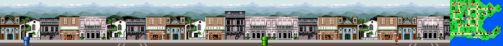 Thumbnail for a map of Rio De Janeiro Street 1 for the SNES game Mario Is Missing!.