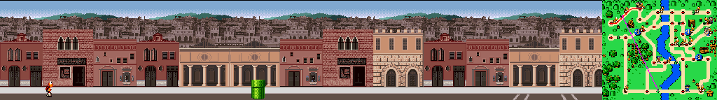 Thumbnail for a map of Rome Street 4 for the SNES game Mario Is Missing!.
