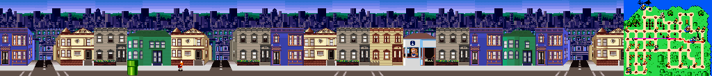 Thumbnail for a map of San Francisco Street 8 for the SNES game Mario Is Missing!.