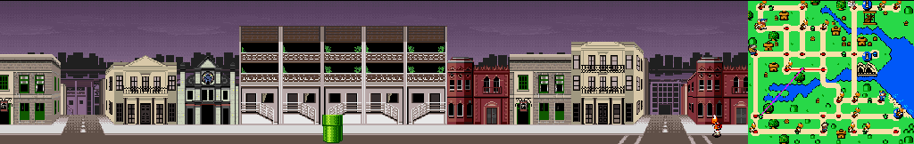 Thumbnail for a map of Sydney Street 4 for the SNES game Mario Is Missing!.
