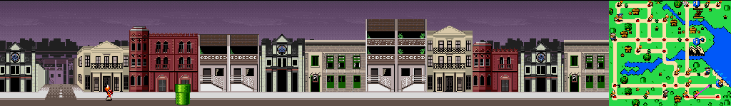 Thumbnail for a map of Sydney Street 8 for the SNES game Mario Is Missing!.