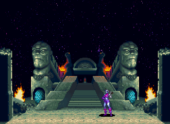 Thumbnail for a map of Thanos's Shrine (Nebula) for the SNES game Marvel Super Heroes: War Of The Gems.