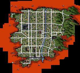Thumbnail for a map of Kyoto for the SNES game Maten Densetsu: Senritsu no Ooparts.